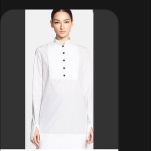 Alexander McQueen tunic tuxedo shirt sz 44